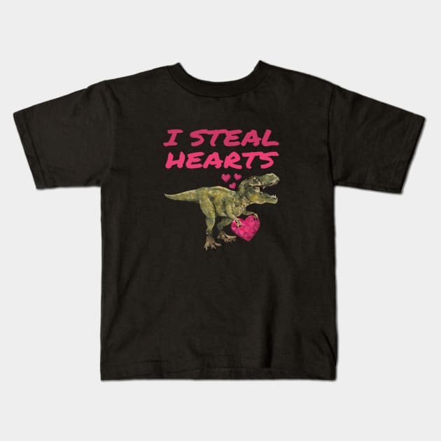 I Steal Hearts Kids T-Shirt by Glenn Landas Digital Art